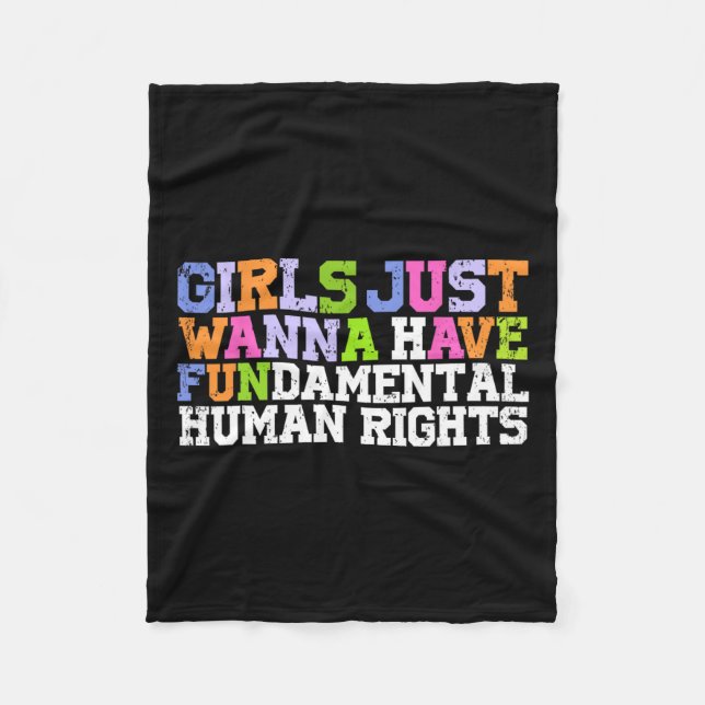 Manta Polar Solo quiero tener un feminismo fundamental en los  (Anverso)