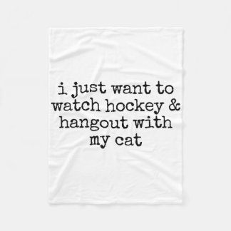 Manta Polar Solo Quiero Ver Hockey Y Pasar El Rato Con Mi C