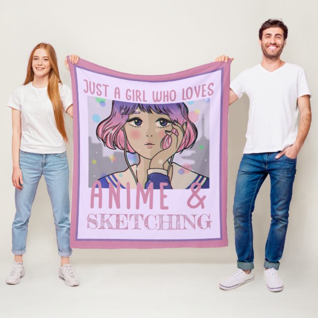 Manta Polar Sólo un chica al que le encanta el anime y el boce (In situ)