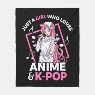 Manta Polar Solo un Chica que ama a Anime y a KPop Music Anime
