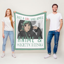 Manta Polar Sólo un chica que ama a Anime y Skettering