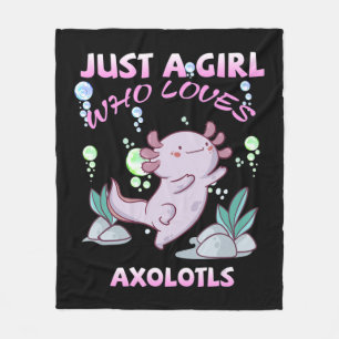Manta Polar Solo un Chica que ama a Axolotls Anime Kawaii Gift