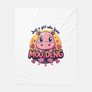 Manta Polar Solo un chica que ama a moo deng Cute Baby Hippo M