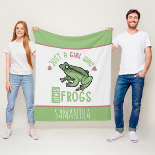 Manta Polar Solo un chica que ama las ranas Ranas Ranas Ranas