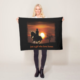 Manta Polar solo un chica que ama los caballos