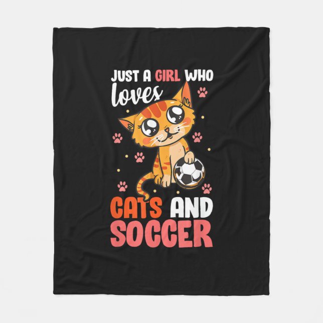 Manta Polar Solo Un Chica Que Ama Los Gatos Y El Gatito De Fút (Anverso)
