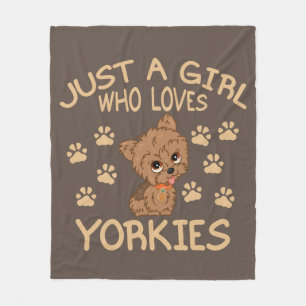 Manta Polar Sólo un Chica que ama los Yorkies