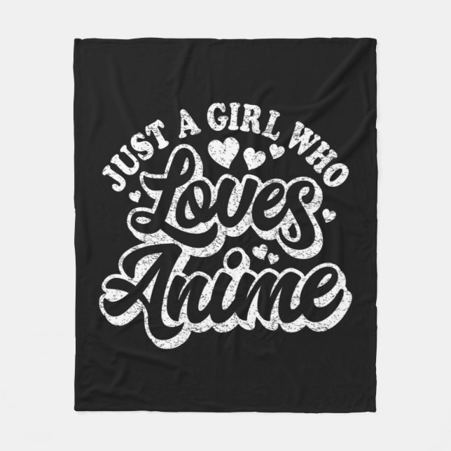 Manta Polar Solo una Chica que ama a las mujeres animosas japo (Anverso)