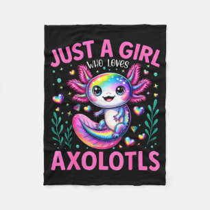 Manta Polar Solo una chica que ama ajolotes Kawaii niños niñas