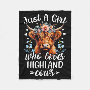 Manta Polar Solo Una Chica Que Ama Vacas Highland Escocesas Hi