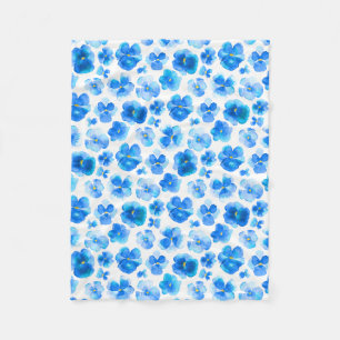 Manta Polar Sombra de arte de color azul marrón acuático