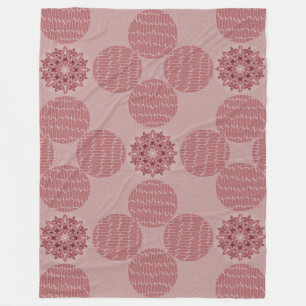 Manta Polar Sombras de fondo rosado abstracto patrón de círcul