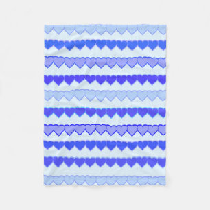 Manta Polar Sombras de las filas del corazón azul