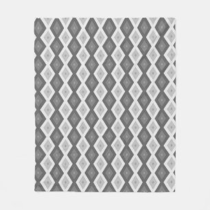 Manta Polar Sombras de patrón de diamante gris