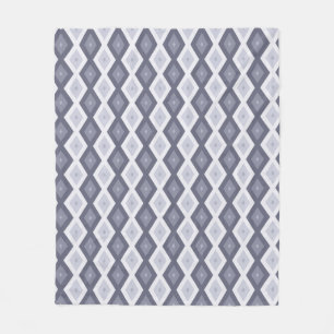 Manta Polar Sombras de patrón de diamante gris azul