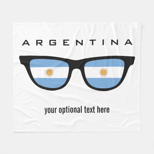 Manta Polar Sombras de personalizado argentino (Frente (Horizontal))