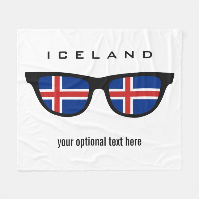 Manta Polar Sombras de personalizado islandesas (Frente (Horizontal))