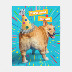 Manta Polar Sombrero de cumpleaños para trasero de Corgi
