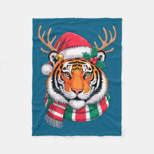 Manta Polar Sombrero de Santa Navidad Reno Tigre Xmas
