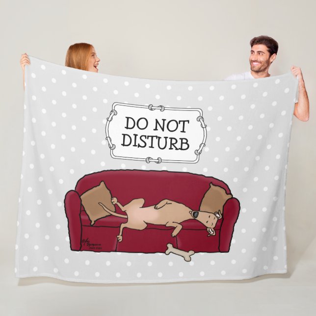 Manta Polar Sombrero Greyhound (flautista) Perro Lazy Sleeping (In situ)