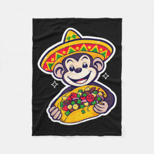 Manta Polar sombrero taco el squatcho divertido mexicano pie g