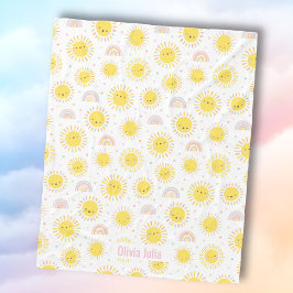 Manta Polar Sombrillas pastel, arcos y corazones bonitos