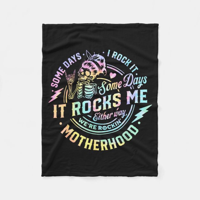 Manta Polar Some Days I Rock It Some Days It Rocks Me Tie Dye  (Anverso)