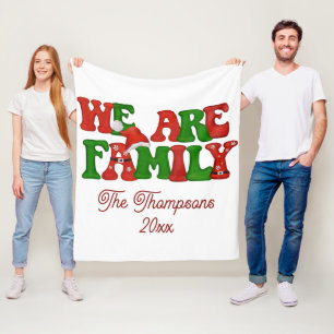 Manta Polar Somos Navidades en Matanza Personalizada Familiar