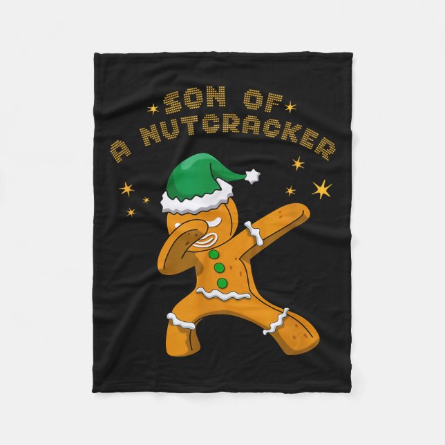 Manta Polar Son Of A Nutcracker Pajamas Christmas Gingerbread  (Anverso)