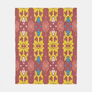 Manta Polar Songket Tenun Geometrik Patrón sin soldadura con C