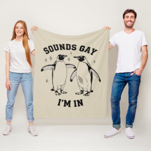 Manta Polar Sonidos de pingüino gay suenan gay estoy en vintag