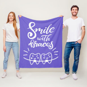 Manta Polar Sonrisa con los dientes sonrientes de los apoyos