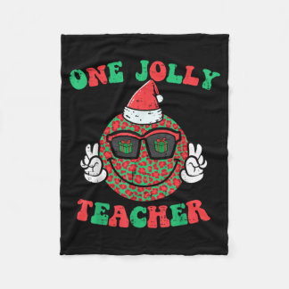 Manta Polar Sonrisa de Navidad Paz Alegre Profesor Retro Xmas