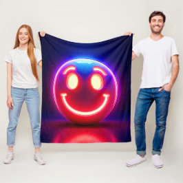 Manta Polar Sonrisa neón: Feliz resplandor