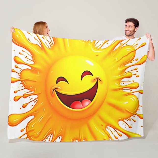 Manta Polar Sonrisas de Sol: Explosión de Alegría (In situ)