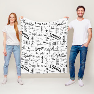 Manta Polar Sophia Typography Black White