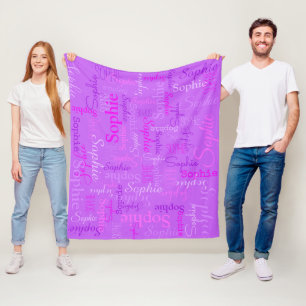 Manta Polar Sophie personalizó las sombras conocidas del rosa