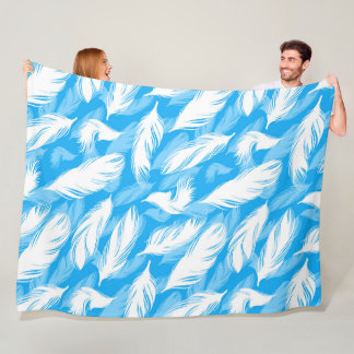 Manta Polar Sophisticated Feather Design On A Bright Blue 