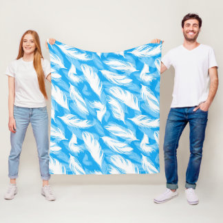 Manta Polar Sophisticated Feather Design On A Bright Blue