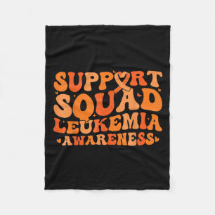 Manta Polar Soporte para Cáncer de Squad Naranja Cinta Leucemi