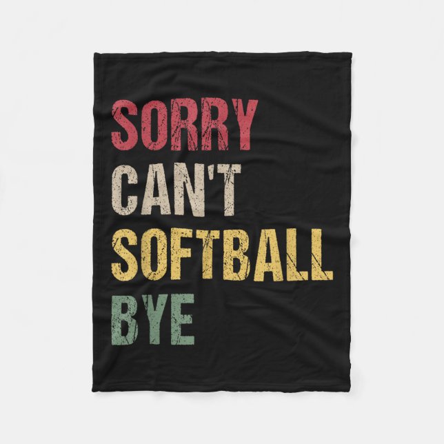 Manta Polar Sorry Can't Softball Bye  (Anverso)