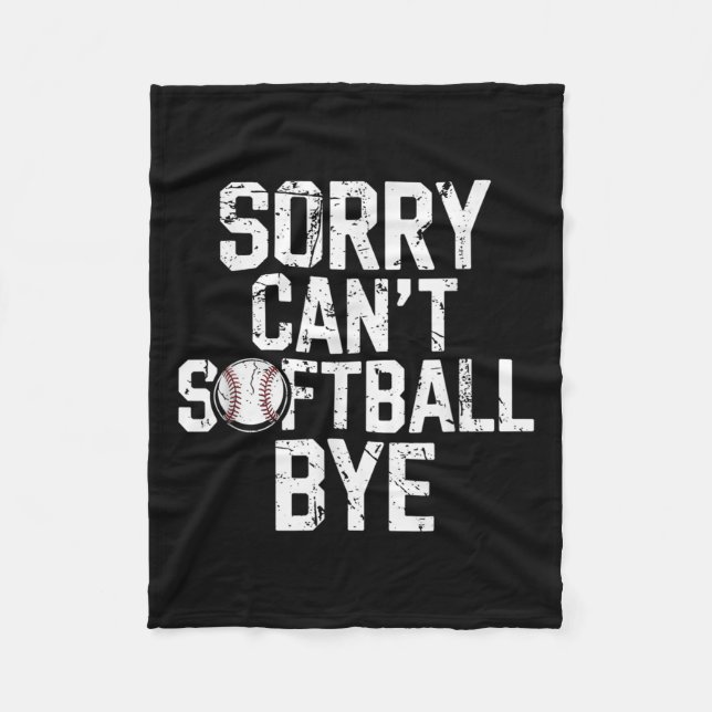 Manta Polar Sorry Can't Softball Bye Softball Player Girls  (Anverso)