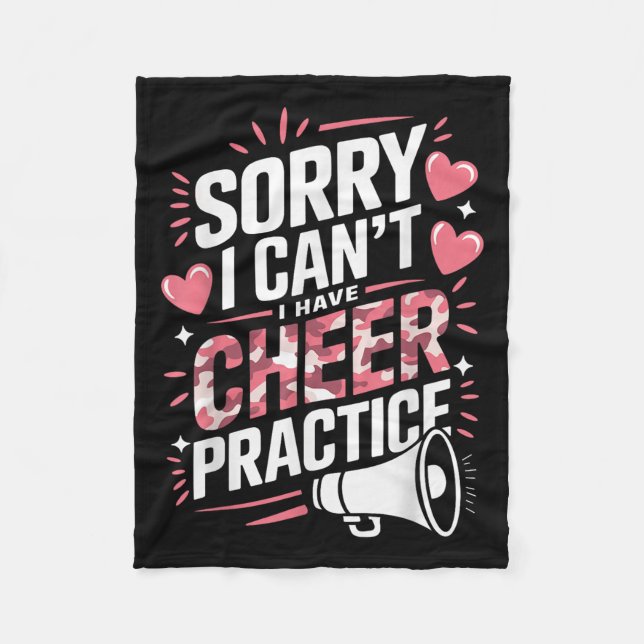 Manta Polar Sorry I Can't I Have Cheer Practice Cheerleader  (Anverso)