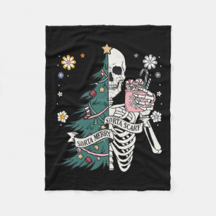 Manta Polar Sorta asustando a los alegres navidades sorta skel