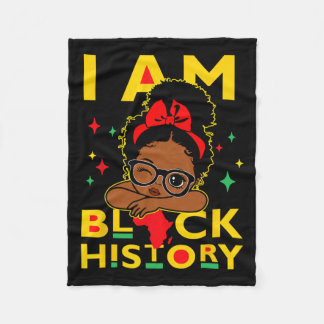 Manta Polar Soy Camisa De Historia Negra Para Niños Chicas Bla