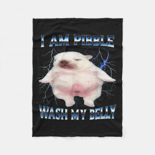 Manta Polar Soy capaz de lavar mi barriga Perro divertido limp