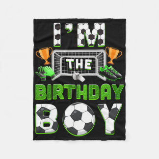 Manta Polar Soy El Niño Cumpleañero Familia De Fútbol Partido 
