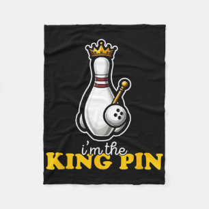 Manta Polar Soy el rey Pin Cute Kawaii Bowling Pin Funny