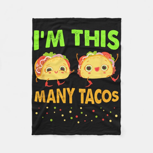 Manta Polar Soy este número de tacos segundo cumpleaños de Cin (Anverso)