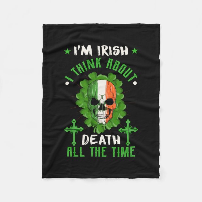 Manta Polar Soy Irlandés Y Lo De La Muerte Siempre. (Anverso)